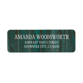 カントリー素朴ターコイズバーンウッドウェディングラベル ラベル