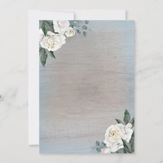 カントリー素朴ダスティブルーメイソンジャーブライダルシャワー 招待状 (裏面)