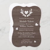 カントリー素朴チアアントラー結婚式招待状 招待状 (正面/裏面)