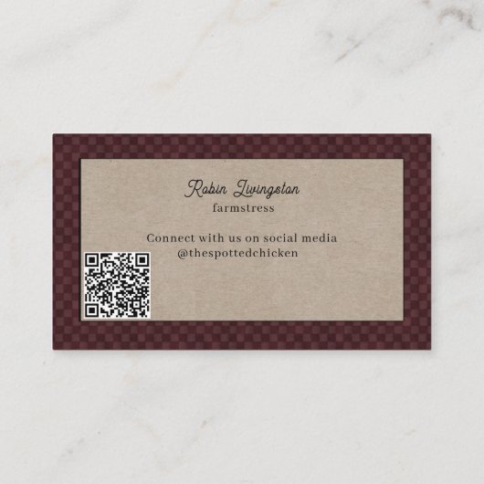 カントリー素朴チキンファームの生卵 名刺 (裏面)