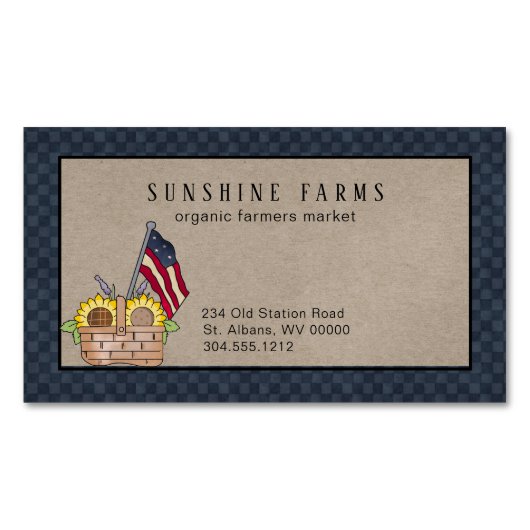 カントリー素朴チキンファーム マグネット名刺 (正面)