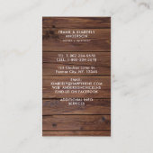 カントリー素朴チキンヘンスファームフレッシュエッグ農家 名刺 (裏面)