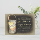 カントリー素朴ツリーキャンドルリハーサルディナー 招待状 (スタンド正面)