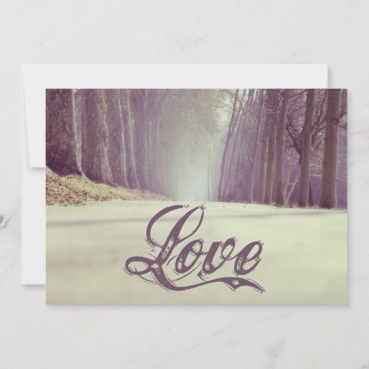 カントリー素朴ツリー秋の結婚式招待状 招待状 (裏面)