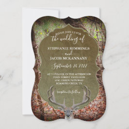 カントリー素朴ディアハンターズ結婚式招待状 招待状