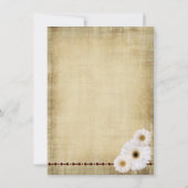 カントリー素朴デイジービンテージウェディング招待状 招待状 (裏面)