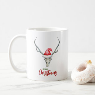 カントリー素朴トインデアスカルサンタハットクリスマス コーヒーマグカップ
