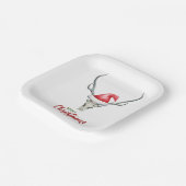 カントリー素朴トインデアスカル&サンタハクリスマス ペーパープレート (傾斜あり)