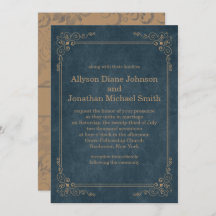 カントリー素朴ネイビーブルータンシャルボ結婚ード |