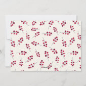 カントリー素朴ハウスとベリーのクリスマスカード シーズンカード (裏面)