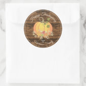 カントリー素朴ハッパーソナライズされたプサンクスギビング ラウンドシール (バッグ)