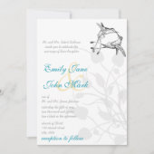 カントリー素朴ハミングバードキスラブバード結婚ズ 招待状 (正面)