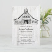 カントリー素朴バシンプルン結婚式招待状 セーブザデート (スタンド正面)