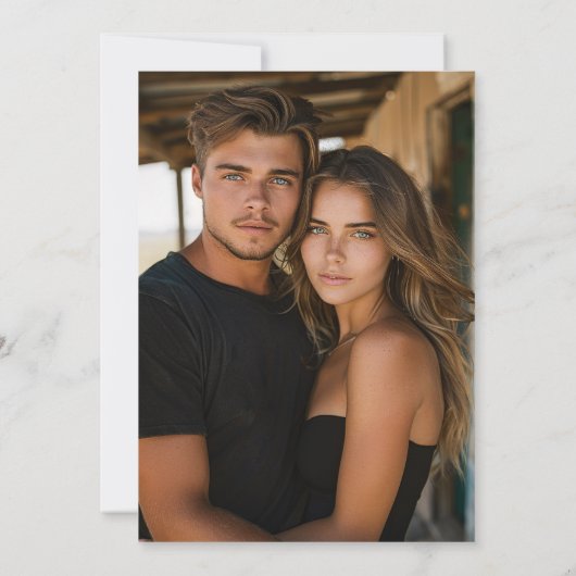 カントリー素朴バシンプルン結婚式招待状 セーブザデート (裏面)