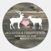 カントリー素朴バック&ドー封筒用シール ラウンドシール (正面)