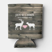 カントリー素朴バック&ドー結婚式の引き出物 缶クーラー (正面)