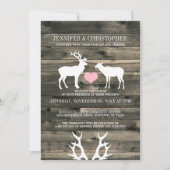 カントリー素朴バック&ドー結婚式招待状 招待状 (正面)