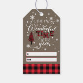 カントリー素朴バッファローチェック ギフトタグ (正面)