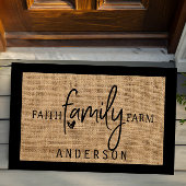 カントリー素朴バフェイクラップ信仰ファミリーファームドーム ドアマット