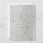 カントリー素朴バーク樺の木結婚ツリー 招待状 (裏面)