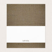 カントリー素朴バーラップアドバイスカード 名刺 (内部フラット)