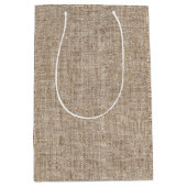 カントリー素朴バーラップファームハウスバーン結婚式の引き出物 ミディアムペーパーバッグ (正面)