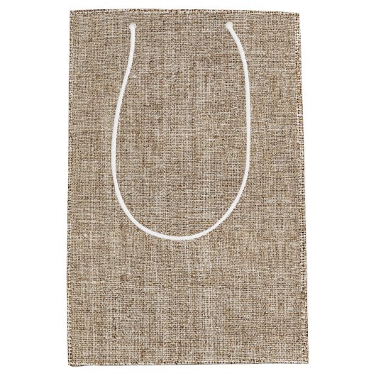 カントリー素朴バーラップファームハウスバーン結婚式の引き出物 ミディアムペーパーバッグ (正面)