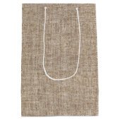 カントリー素朴バーラップファームハウスバーン結婚式の引き出物 ミディアムペーパーバッグ (裏面)