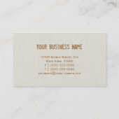 カントリー素朴バーラップフローラリース 名刺 (裏面)