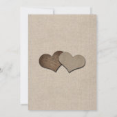 カントリー素朴バーラップメイソンジャーブライダルシャワー 招待状 (裏面)