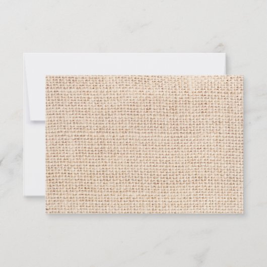 カントリー素朴バーラップレースツインウェディングRSVP 出欠カード (裏面)