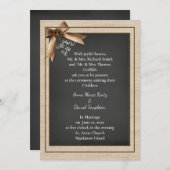 カントリー素朴バーラップ結婚式招待状 招待状 (正面/裏面)