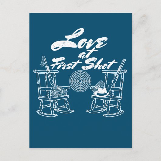 カントリー素朴バーンウェディングパーティー狩りカップル インビテーションポストカード (正面)