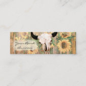 カントリー素朴バーンウエスタンブルスカルサンフラワーズ スキニー名刺 (正面)