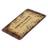 カントリー素朴バーンウッドウェディング日付を保存 マグネット (左側)