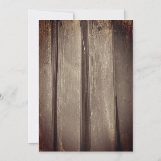 カントリー素朴バーンウッドジュニア/シニアプロム 招待状 (裏面)