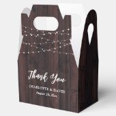 カントリー素朴バーンウッドストリングライツ結婚ズ フェイバーボックス (オープン)