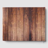 カントリー素朴バーンウッドディアー〔雄ジカの〕枝角&イニシャル ゲストブック (裏面)