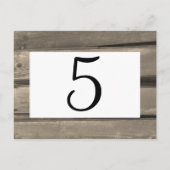 カントリー素朴バーンウッド結婚のテーブル番号 ポストカード (裏面)