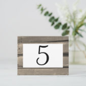 カントリー素朴バーンウッド結婚のテーブル番号 ポストカード (スタンド正面)