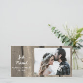 カントリー素朴バーンウッド結婚ズたった今結婚しました 案内状 (スタンド正面)
