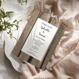 カントリー素朴バーンウッド結婚ズ 招待状