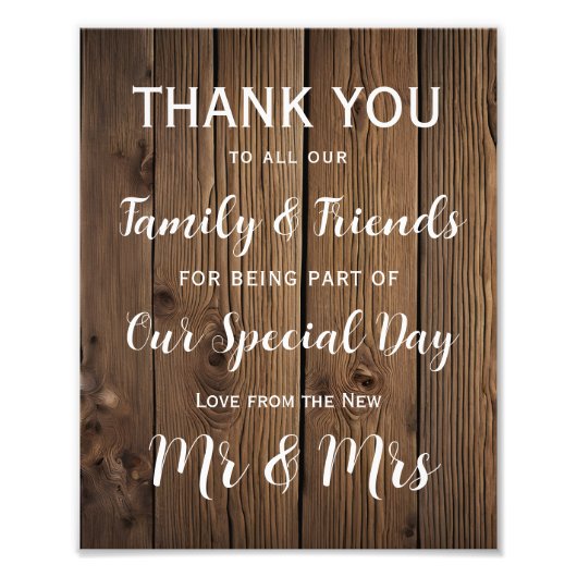 カントリー素朴バーンサンキューユー フォトプリント            (正面)