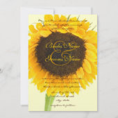 カントリー素朴バーンサンフラワー結婚式招待状 招待状 (正面)