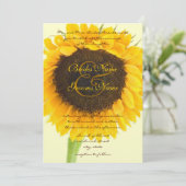 カントリー素朴バーンサンフラワー結婚式招待状 招待状 (スタンド正面)