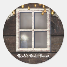 カントリー素朴バーンドウライト&レースのお気に入り ラウンドシール