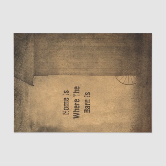 カントリー素朴バーンブラウンヴィンテージテクスチャフレーズ 薄葉紙 (正面)