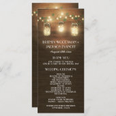 カントリー素朴バーンメイソンジャー結婚式 プログラム (正面/裏面)