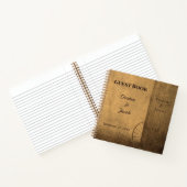 カントリー素朴バーンヴィンテージウエスタンゲストブック ノートブック (内部)