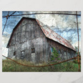 カントリー素朴バーンヴィンテージテクスチャの切り離し (正面)